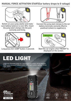 20000mah Portable Jump Starter Pack Utrai Booster 1500A With LED Light For Emergency