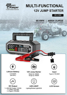 Jump Start Your Car Anytime Anywhere with this Portable Multifunction Battery Booster