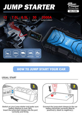 Engine Start 16000mAh Car Jump Starter Power Bank 2000A 12V Portable Battery Charger