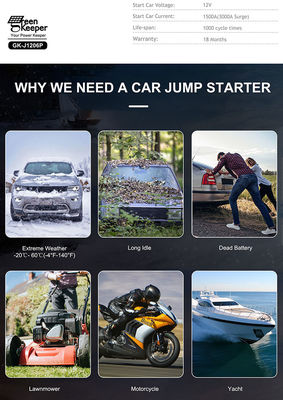 3000A Peak Current 4-in-1 Portable Jump Starter 10000-24000mah Power Bank Car Inflator Battery Booster