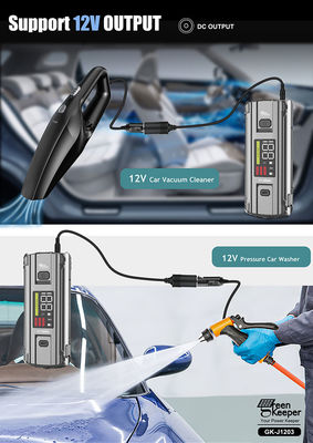 J1203 PD65W 12v 3000A High Power Car Jump Starter With Flashlight DC Output for Small Cars