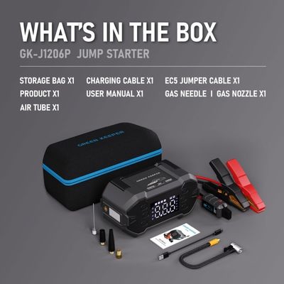 Type-C Charging Output Super Capacitor Fit Extreme Temperatures 3000A Jump Starter with Air Compressor