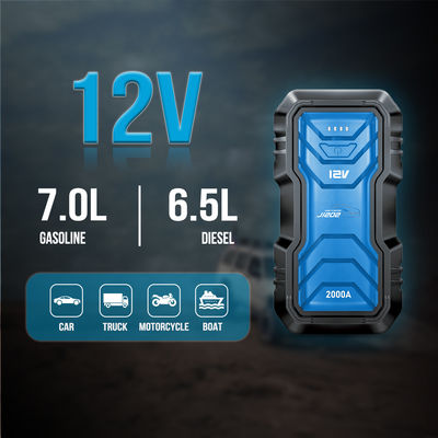 High Discharge 2000A Battery Booster Pack with Multifunctional USB-A Charging Output