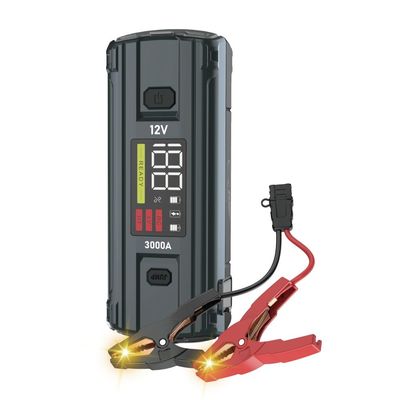 LCD Screen Function UltraSafe 12V 24V 3000A Battery Booster Pack For Car Jump Starter