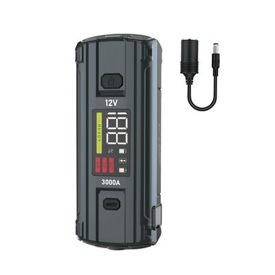 LCD Screen Function UltraSafe 12V 24V 3000A Battery Booster Pack For Car Jump Starter