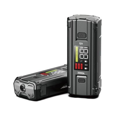 LCD Screen Function UltraSafe 12V 24V 3000A Battery Booster Pack For Car Jump Starter
